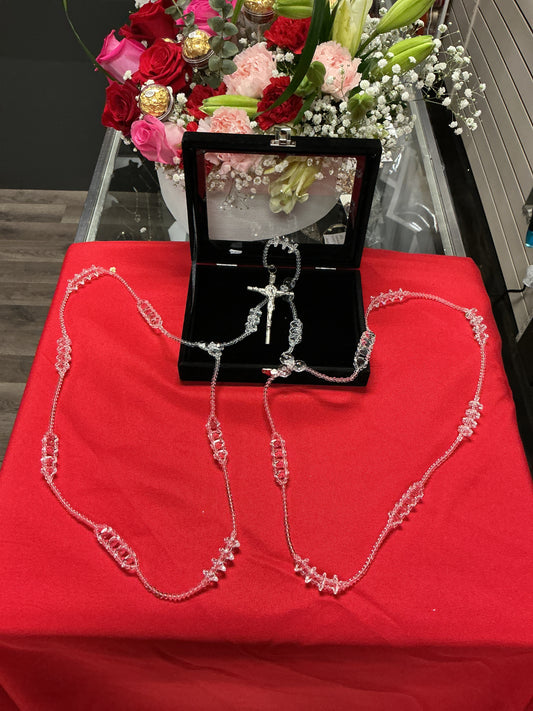 ￼ Silver and crystal bridal Lasso 1007