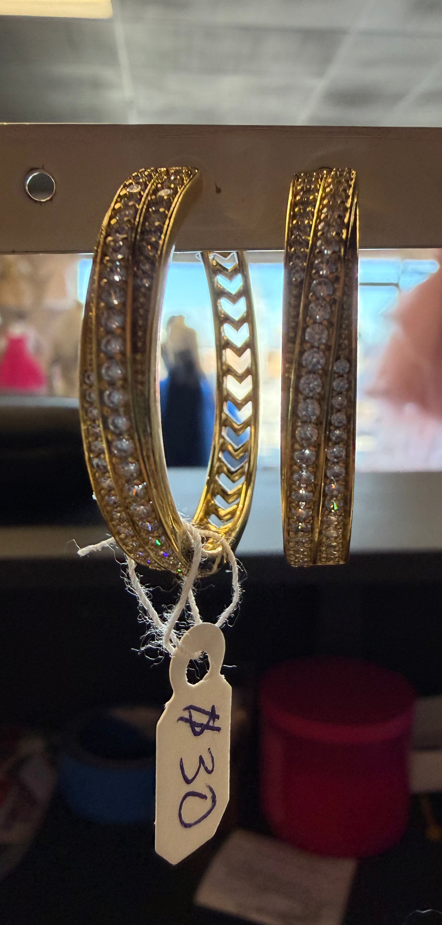 Crossed earrings