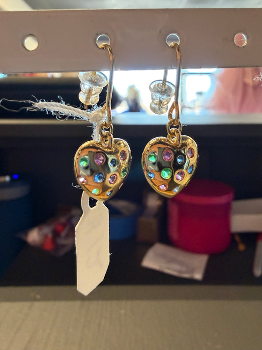 Rainbow hearts earrings