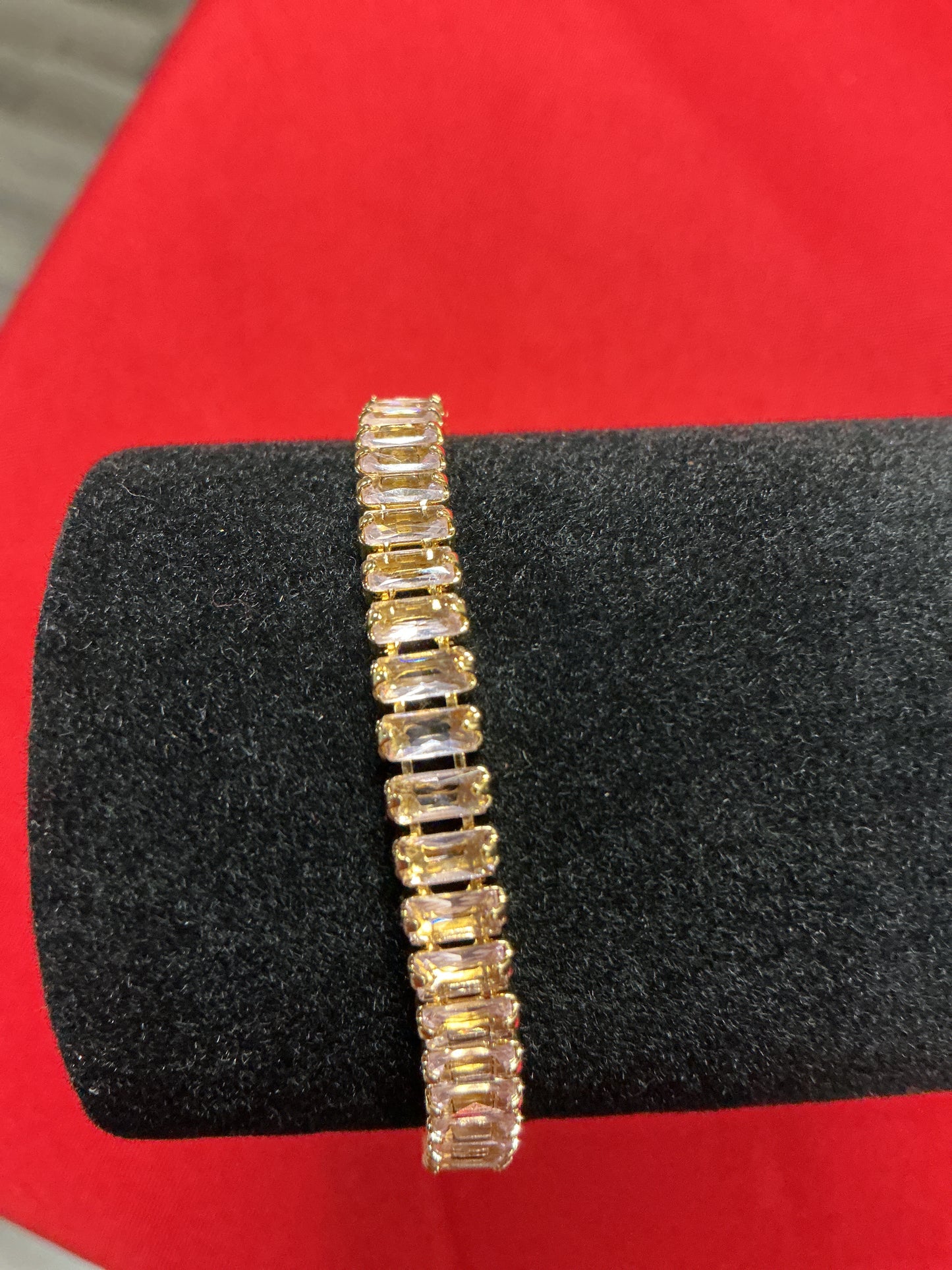 P!nk on gold Link bracelet 1014