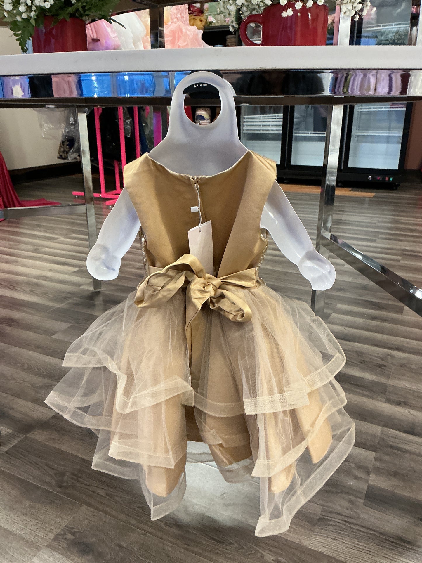 Pearl and gold youth Cinderella dress T Toddler large