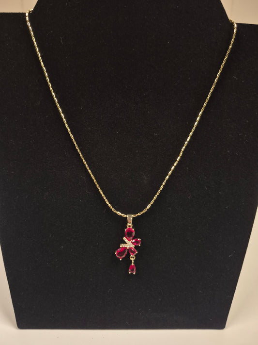 Ruby Butterfly Pendant