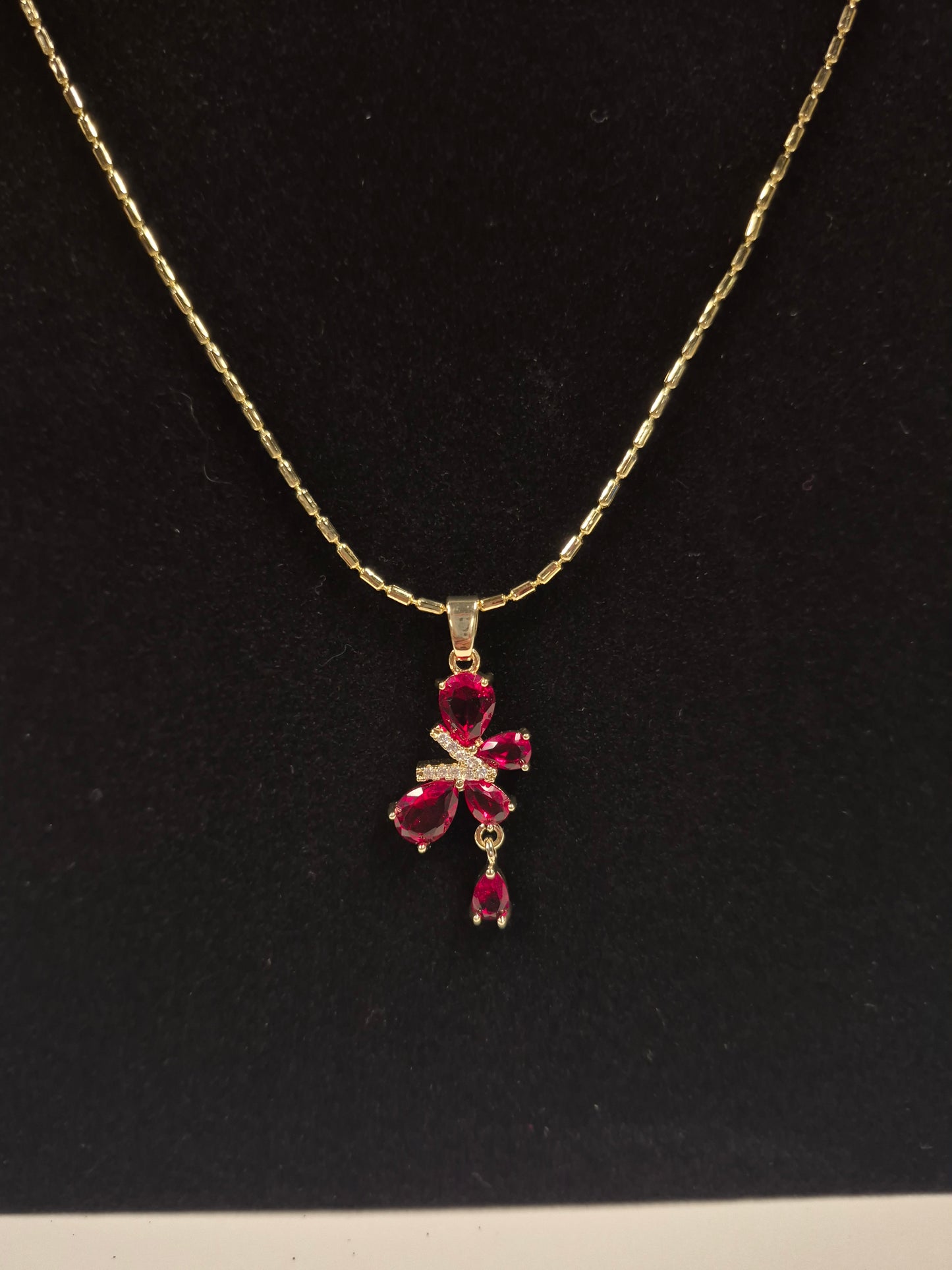 Ruby Butterfly Pendant