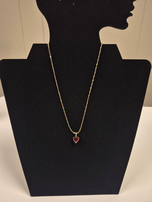 Ruby Heart Pendant